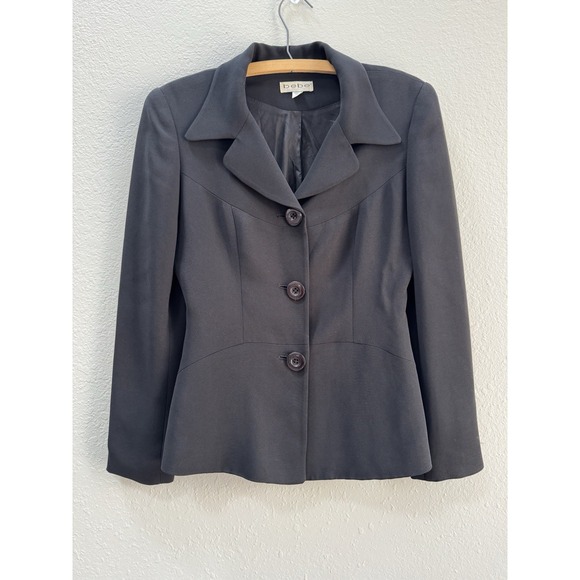 Vtg Bebe Collared 3 Button Dress Suit Women's Blazer Jacket Size 6 Made In USA - Picture 1 of 6